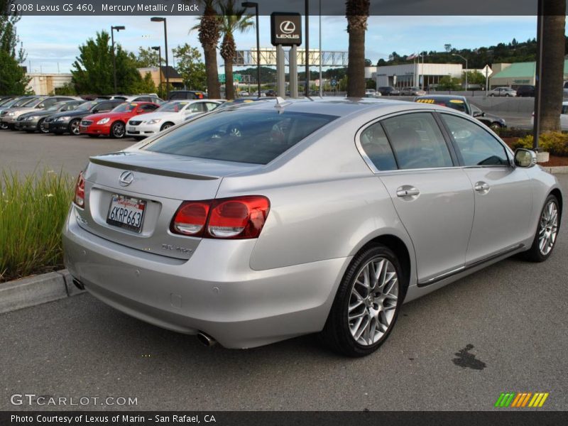 Mercury Metallic / Black 2008 Lexus GS 460