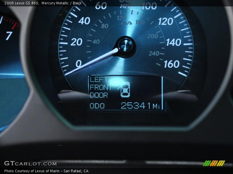 Mercury Metallic / Black 2008 Lexus GS 460