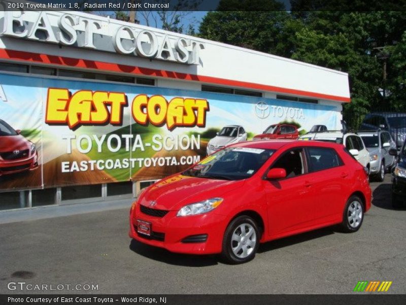 Radiant Red / Dark Charcoal 2010 Toyota Matrix 1.8