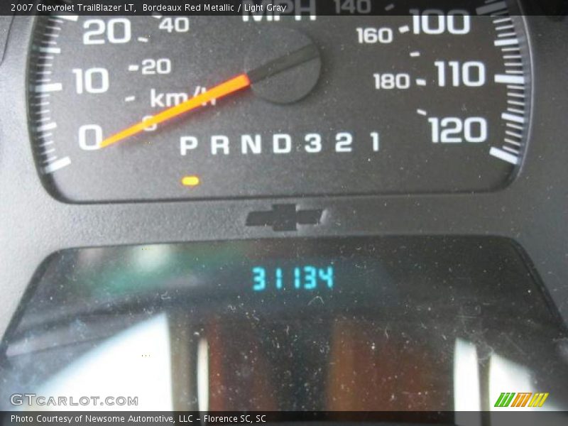Bordeaux Red Metallic / Light Gray 2007 Chevrolet TrailBlazer LT