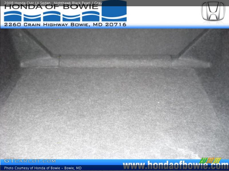 Nighthawk Black Pearl / Gray 2008 Honda Civic LX Sedan