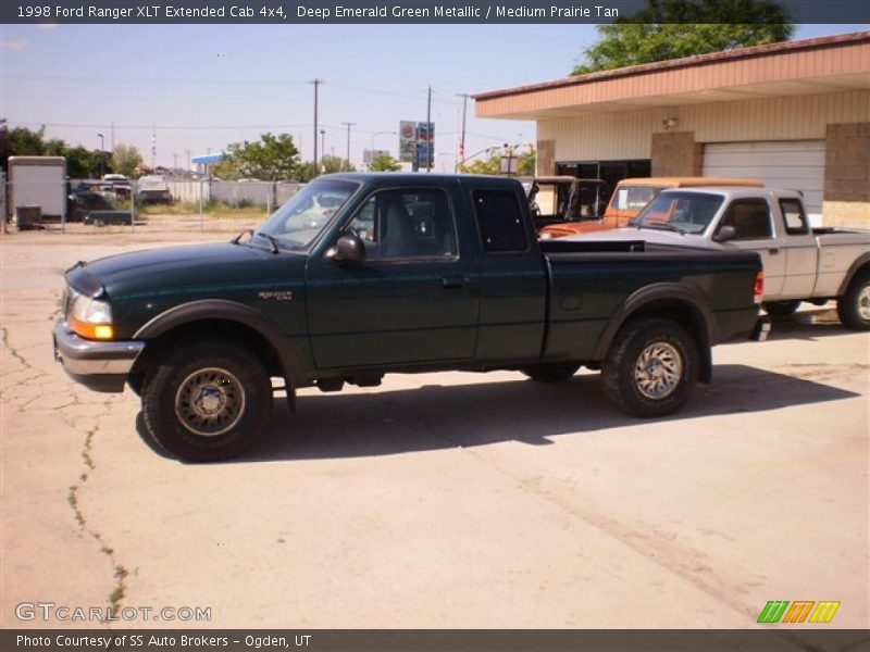 Deep Emerald Green Metallic / Medium Prairie Tan 1998 Ford Ranger XLT Extended Cab 4x4
