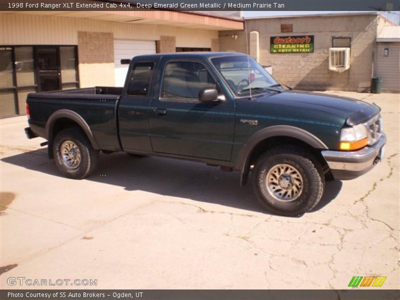 Deep Emerald Green Metallic / Medium Prairie Tan 1998 Ford Ranger XLT Extended Cab 4x4