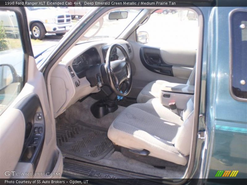 Deep Emerald Green Metallic / Medium Prairie Tan 1998 Ford Ranger XLT Extended Cab 4x4