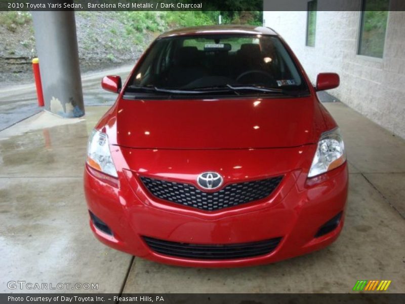 Barcelona Red Metallic / Dark Charcoal 2010 Toyota Yaris Sedan