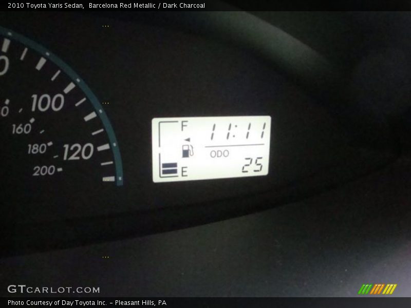 Barcelona Red Metallic / Dark Charcoal 2010 Toyota Yaris Sedan