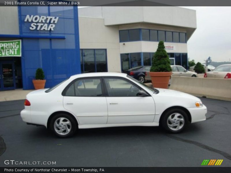 Super White / Black 2001 Toyota Corolla CE