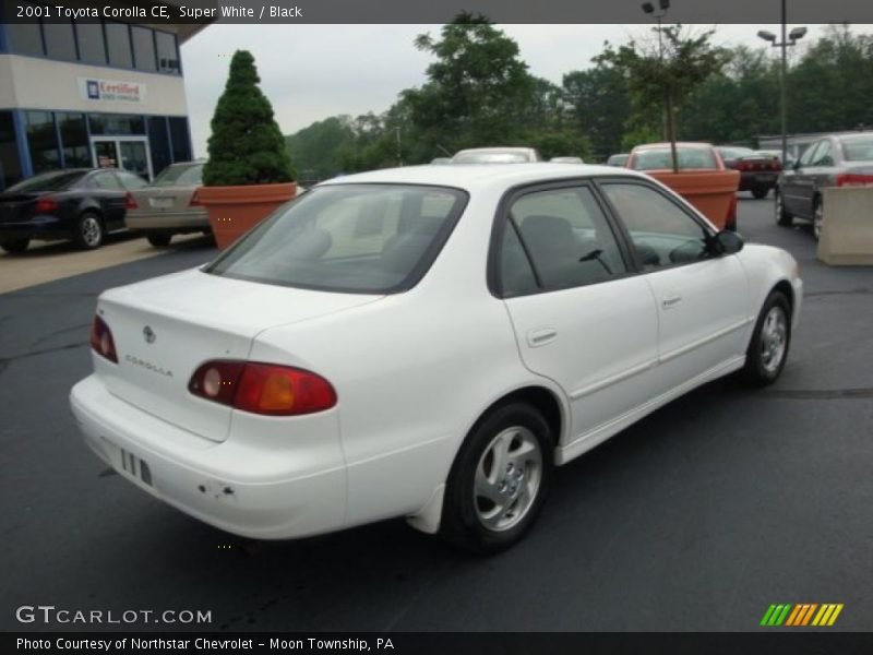 Super White / Black 2001 Toyota Corolla CE