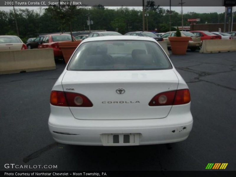 Super White / Black 2001 Toyota Corolla CE