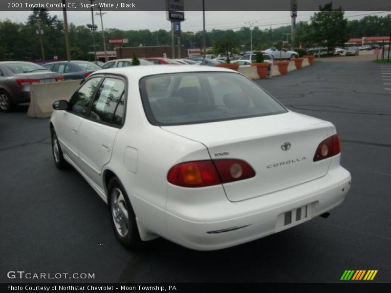 Super White / Black 2001 Toyota Corolla CE