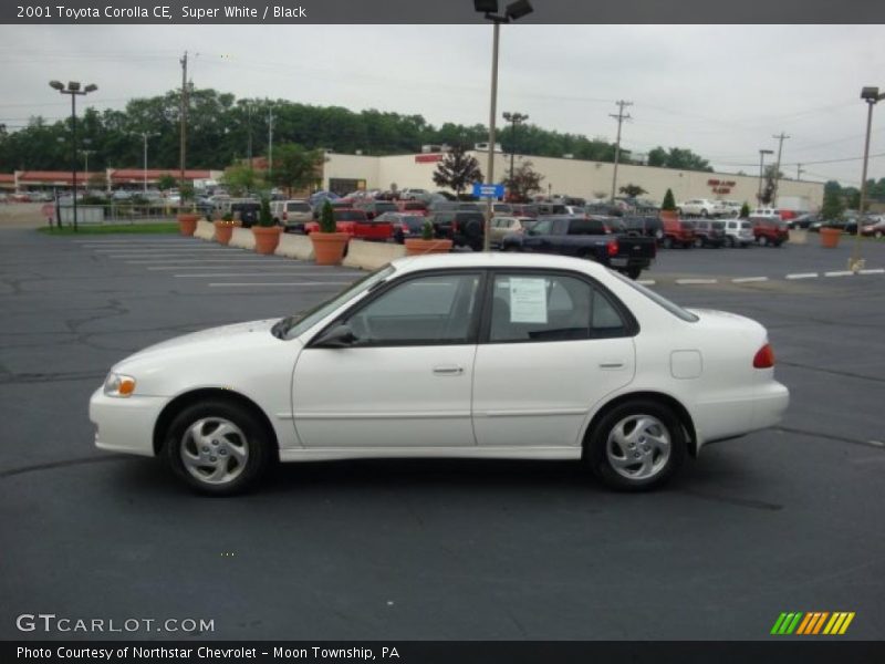 Super White / Black 2001 Toyota Corolla CE
