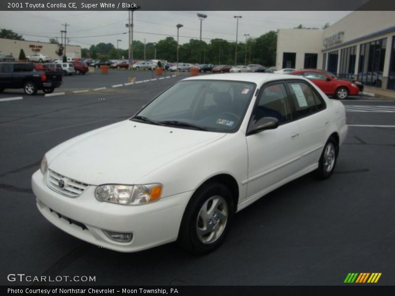 Super White / Black 2001 Toyota Corolla CE