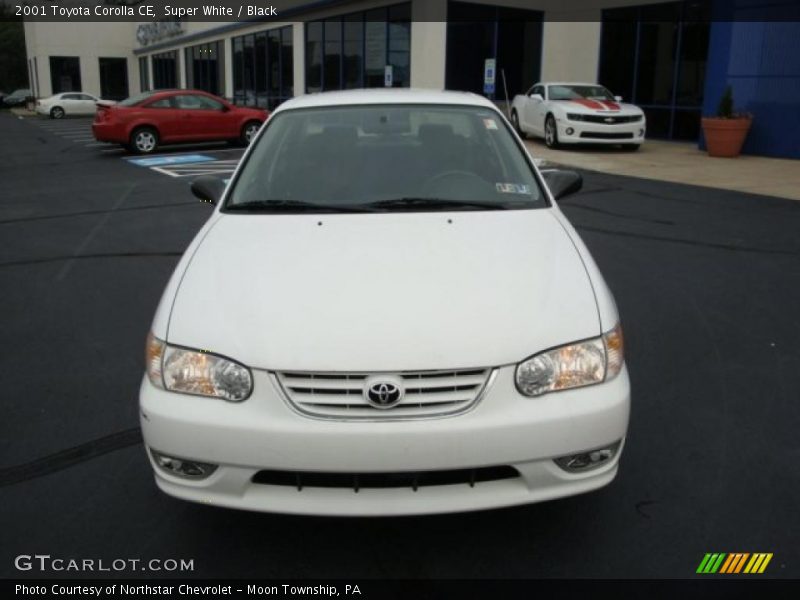 Super White / Black 2001 Toyota Corolla CE