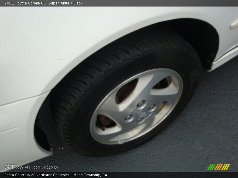 Super White / Black 2001 Toyota Corolla CE