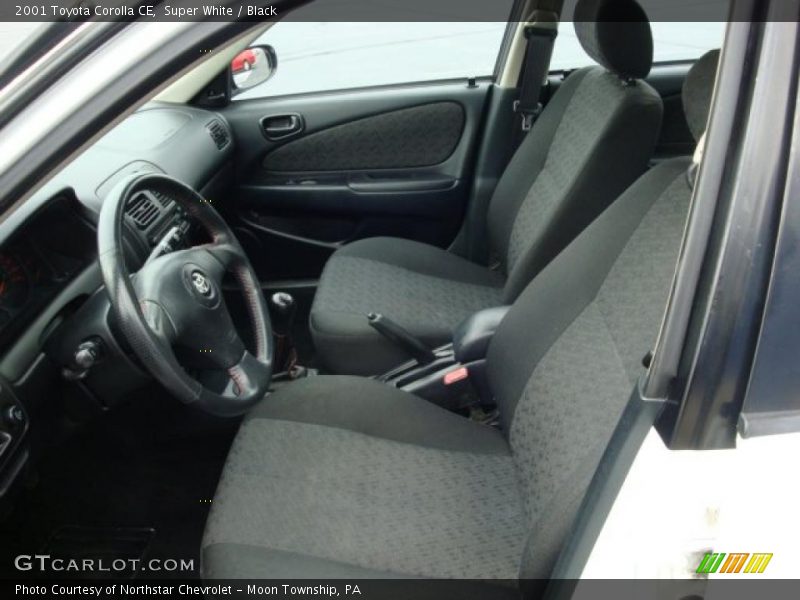 Super White / Black 2001 Toyota Corolla CE