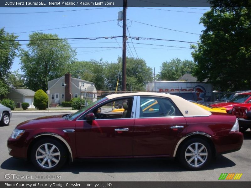 Merlot Metallic / Medium Light Stone 2008 Ford Taurus SEL