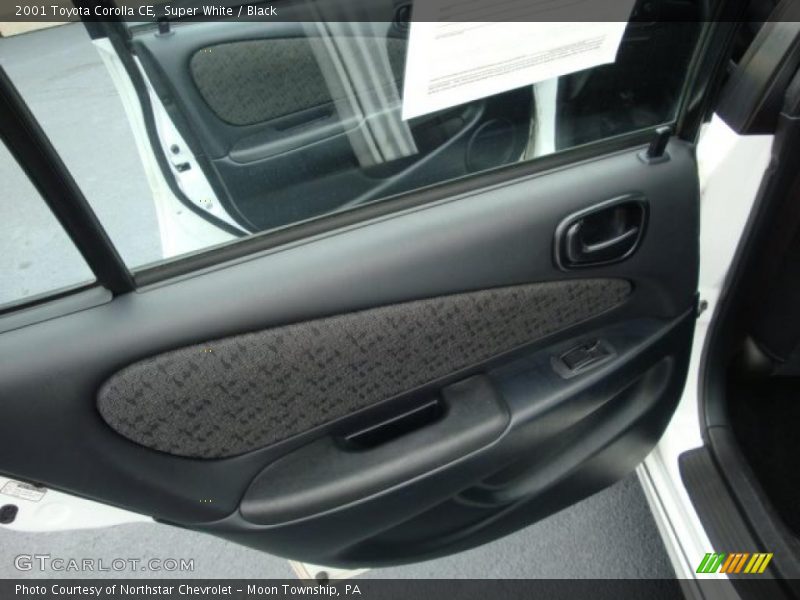 Super White / Black 2001 Toyota Corolla CE
