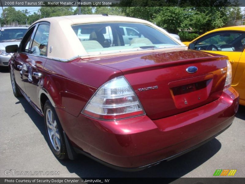 Merlot Metallic / Medium Light Stone 2008 Ford Taurus SEL