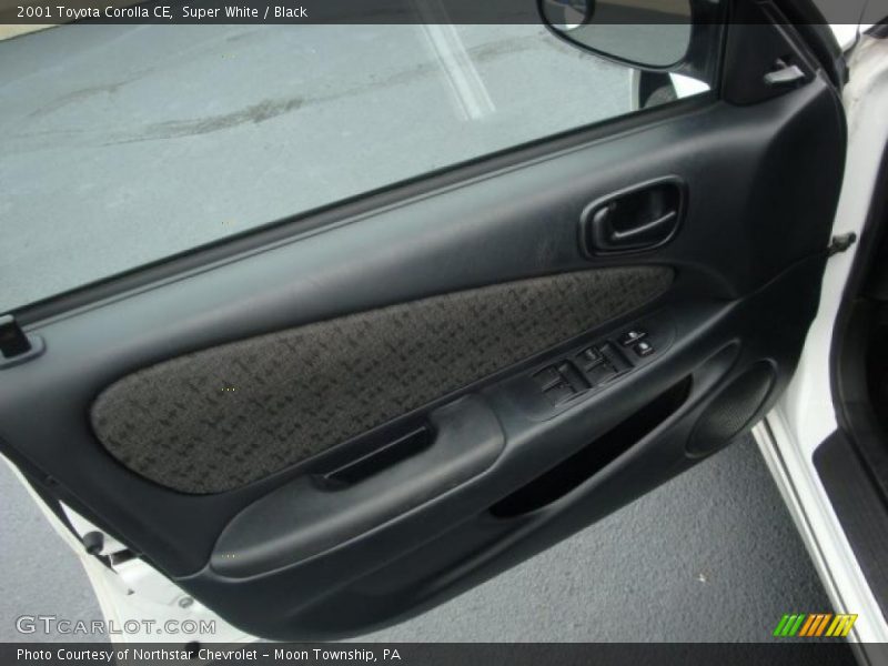 Super White / Black 2001 Toyota Corolla CE
