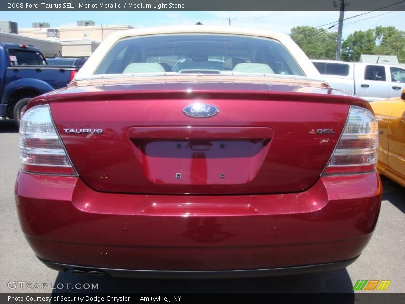 Merlot Metallic / Medium Light Stone 2008 Ford Taurus SEL