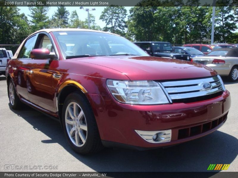 Merlot Metallic / Medium Light Stone 2008 Ford Taurus SEL