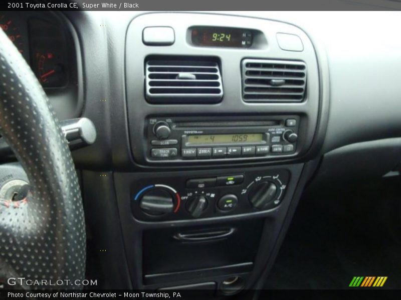 Super White / Black 2001 Toyota Corolla CE