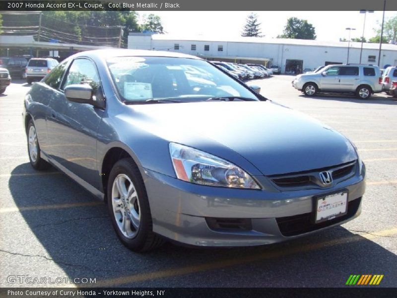Cool Blue Metallic / Black 2007 Honda Accord EX-L Coupe