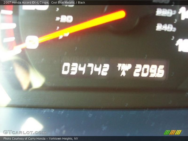 Cool Blue Metallic / Black 2007 Honda Accord EX-L Coupe