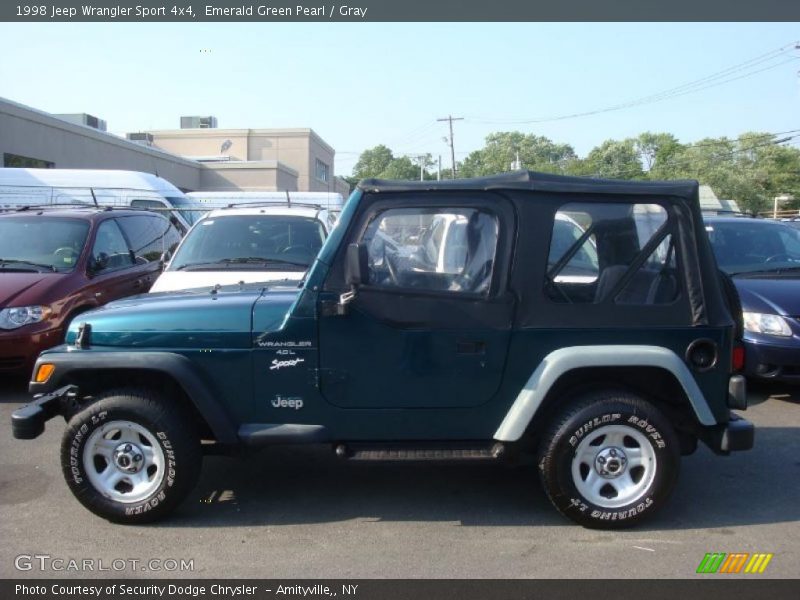 Emerald Green Pearl / Gray 1998 Jeep Wrangler Sport 4x4