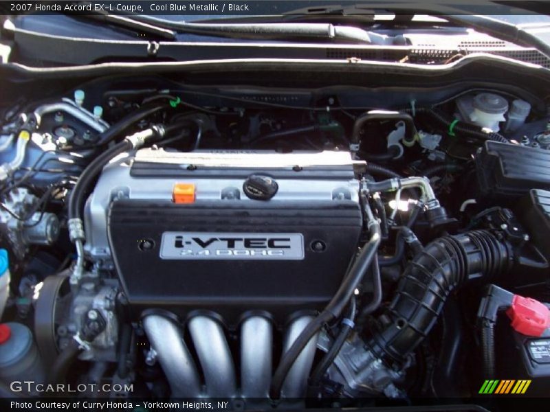 Cool Blue Metallic / Black 2007 Honda Accord EX-L Coupe