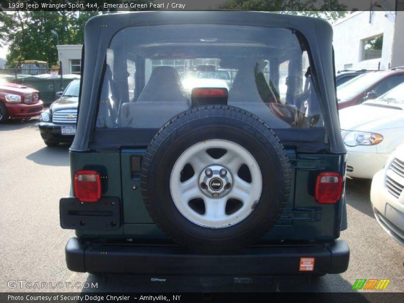Emerald Green Pearl / Gray 1998 Jeep Wrangler Sport 4x4