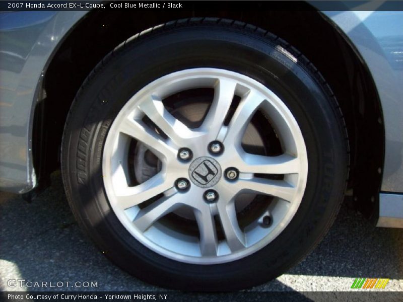 Cool Blue Metallic / Black 2007 Honda Accord EX-L Coupe