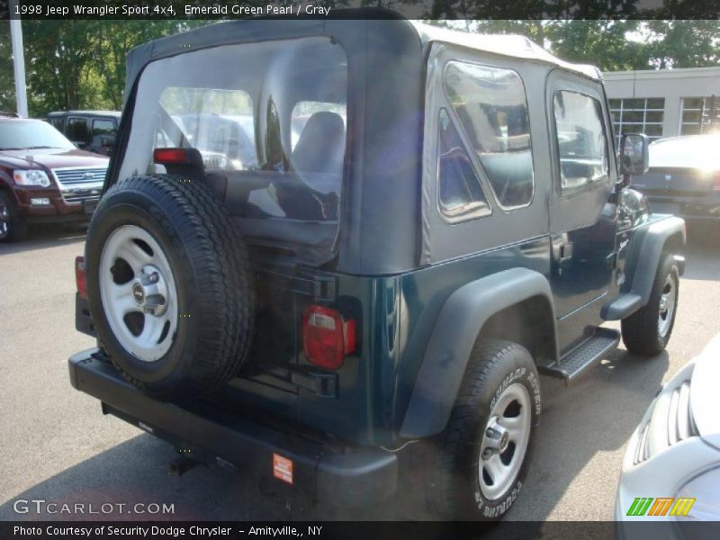 Emerald Green Pearl / Gray 1998 Jeep Wrangler Sport 4x4