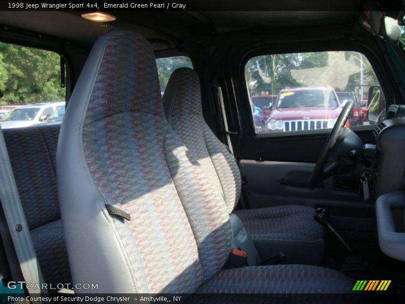 Emerald Green Pearl / Gray 1998 Jeep Wrangler Sport 4x4