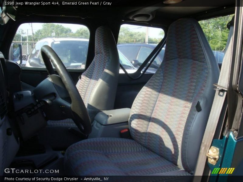 Emerald Green Pearl / Gray 1998 Jeep Wrangler Sport 4x4