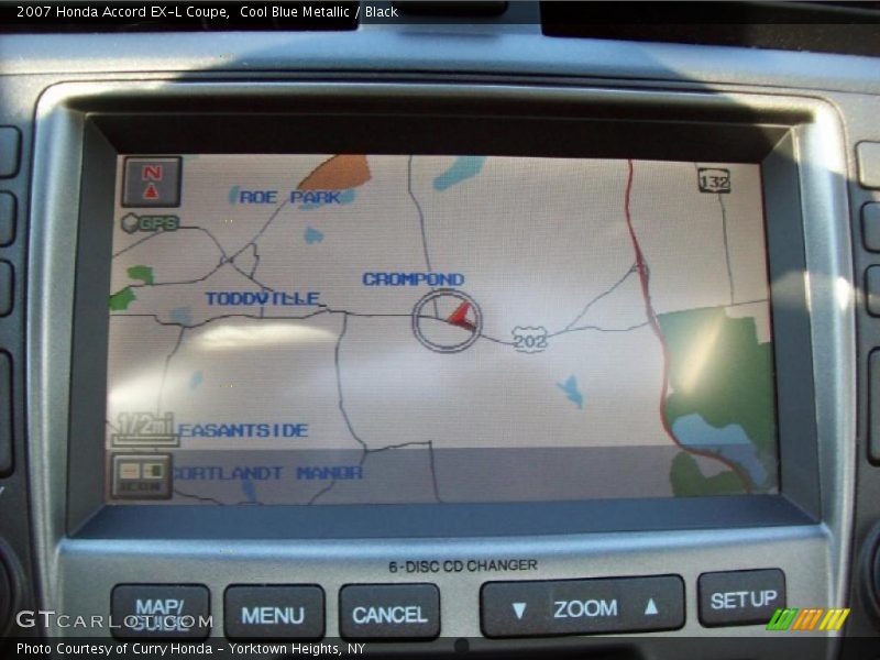 Cool Blue Metallic / Black 2007 Honda Accord EX-L Coupe