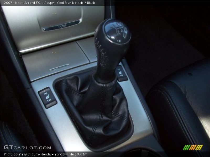 Cool Blue Metallic / Black 2007 Honda Accord EX-L Coupe