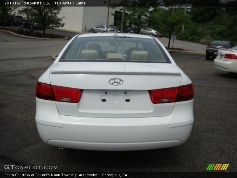 Pearl White / Camel 2010 Hyundai Sonata GLS