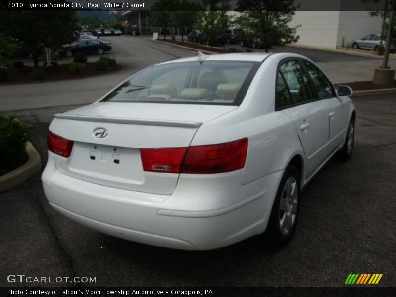 Pearl White / Camel 2010 Hyundai Sonata GLS