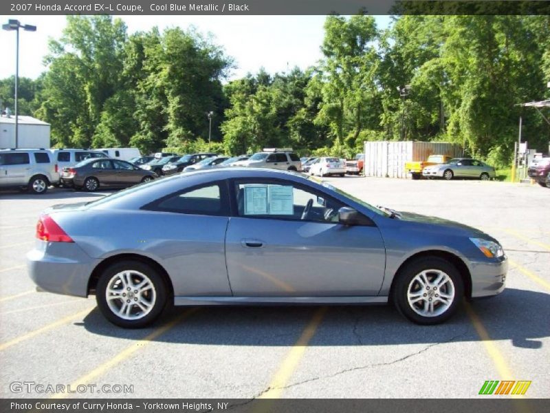Cool Blue Metallic / Black 2007 Honda Accord EX-L Coupe