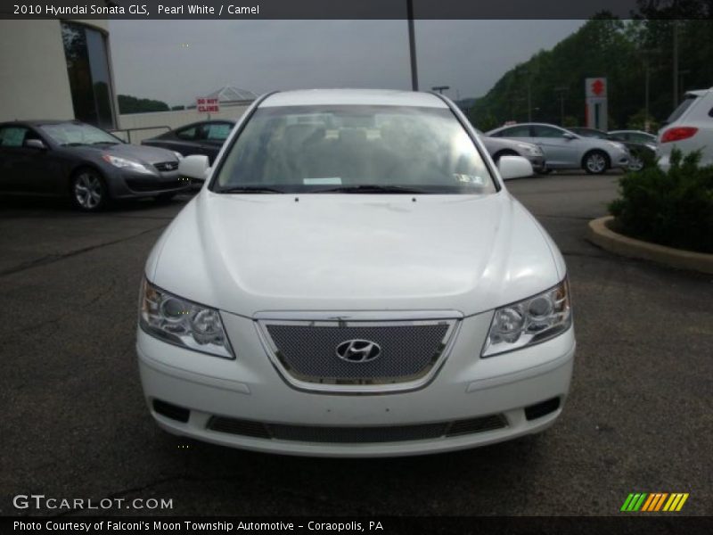 Pearl White / Camel 2010 Hyundai Sonata GLS