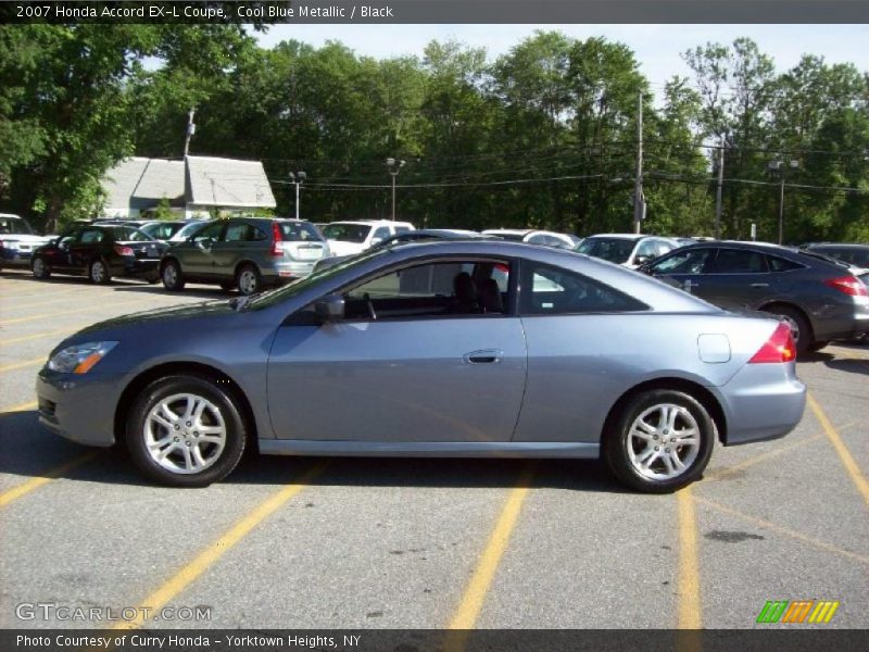 Cool Blue Metallic / Black 2007 Honda Accord EX-L Coupe