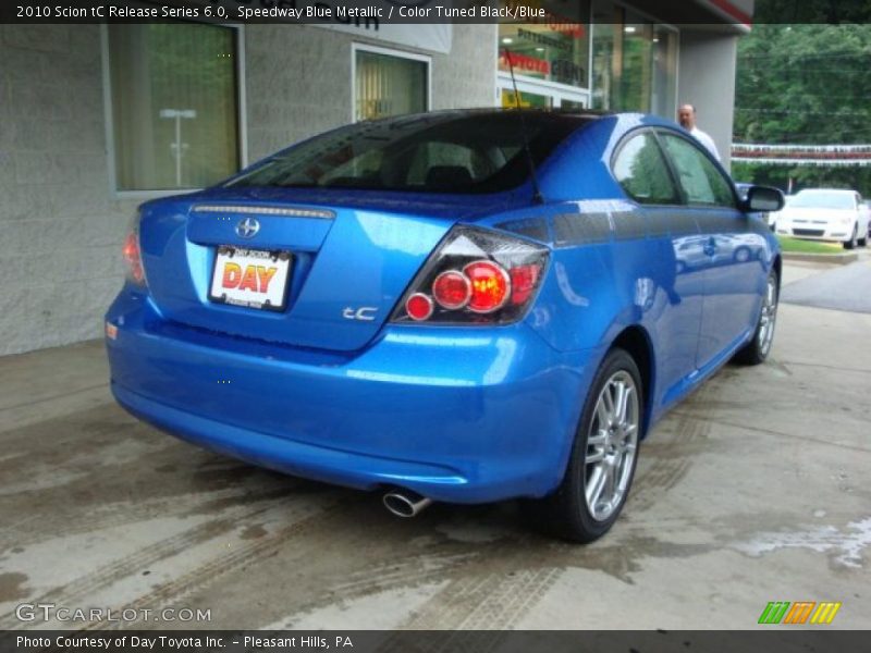 Speedway Blue Metallic / Color Tuned Black/Blue 2010 Scion tC Release Series 6.0