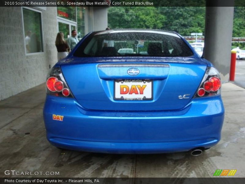 Speedway Blue Metallic / Color Tuned Black/Blue 2010 Scion tC Release Series 6.0