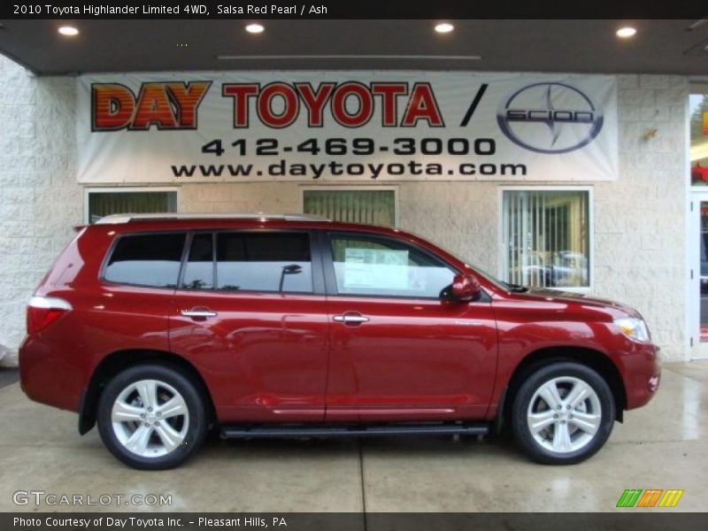 Salsa Red Pearl / Ash 2010 Toyota Highlander Limited 4WD