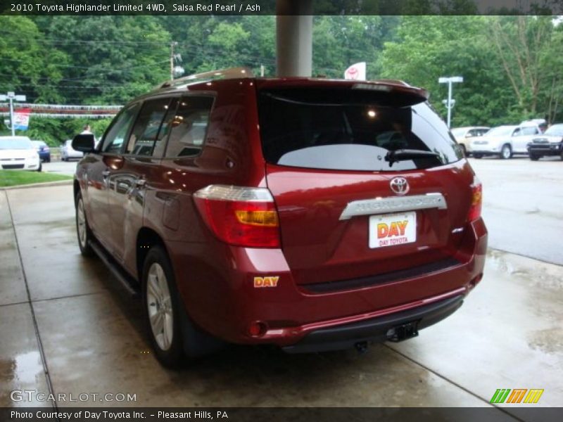 Salsa Red Pearl / Ash 2010 Toyota Highlander Limited 4WD