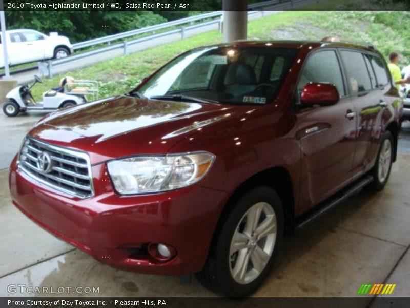 Salsa Red Pearl / Ash 2010 Toyota Highlander Limited 4WD