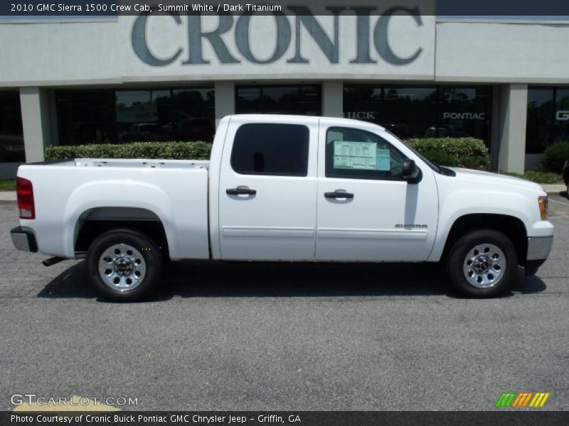 Summit White / Dark Titanium 2010 GMC Sierra 1500 Crew Cab