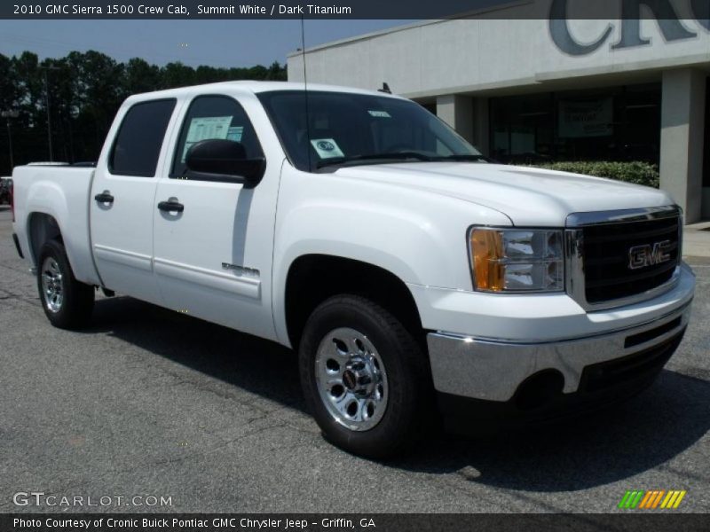 Summit White / Dark Titanium 2010 GMC Sierra 1500 Crew Cab