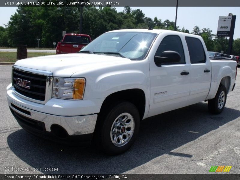 Summit White / Dark Titanium 2010 GMC Sierra 1500 Crew Cab